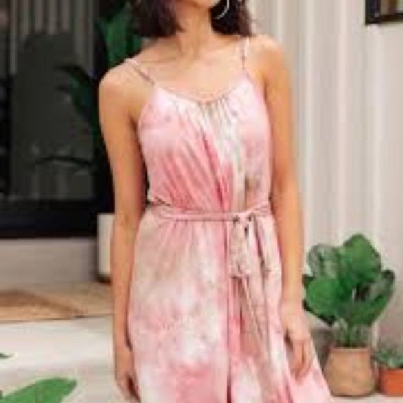 STARLET TIE DYE DRESS IN DUSTY PINK NWOT - Picture 4 of 4